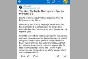 Viral Reddit Post: Pyar ka Professor helped him find a date this Valentine’s Day